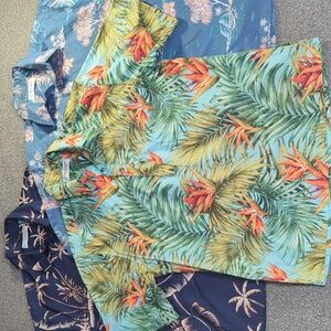 Tori Richard Hawaiian Shirt Pop-Over Tunic Lot of 3 Size Small Floral Vacation